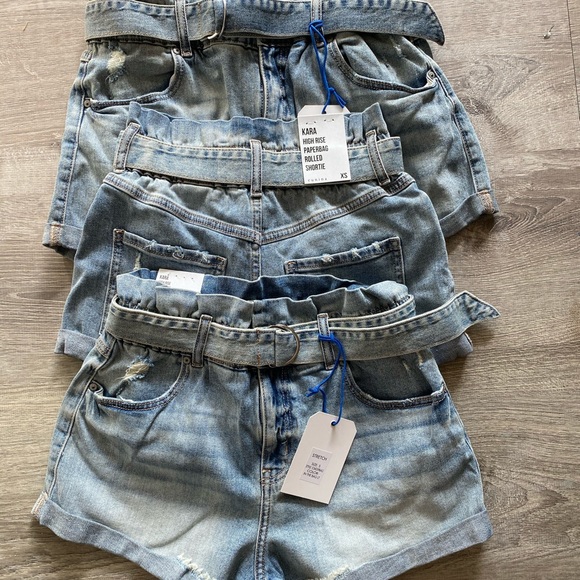 3 for $15 Eunina Kara High rise paperbag rolled shortie - Picture 3 of 5